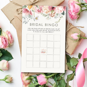 Boho Floral Fête des mariées bingo