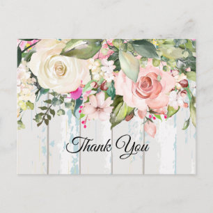 boho floral, fleur carte de remerciements d'annive