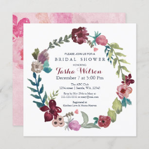 Boho Floral Garden Bridal Douche Invitations