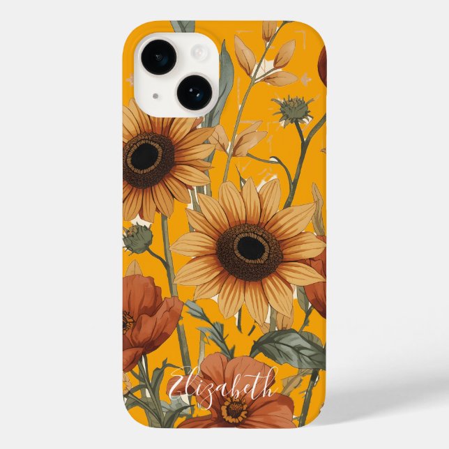Boho Floral iPhone & coque ipad | Terre cuite (Verso)