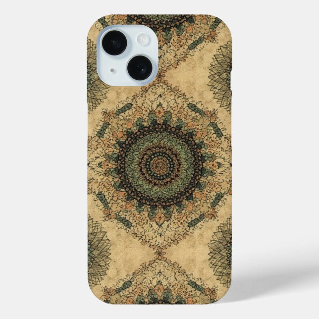 Boho Floral Mandala Watercolor coque iphone (Verso)