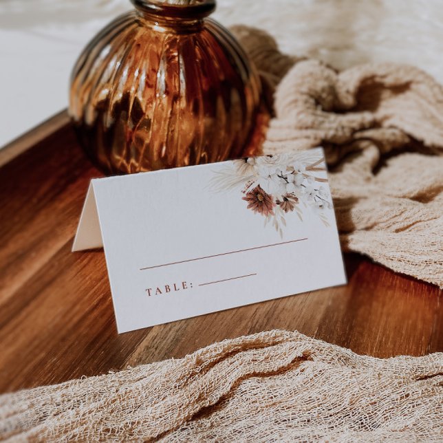 Boho Floral Mariage Cartes de Place (Créateur téléchargé)