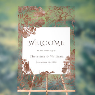 Boho Floral Mocha Affiche de bienvenue Mariage Bro