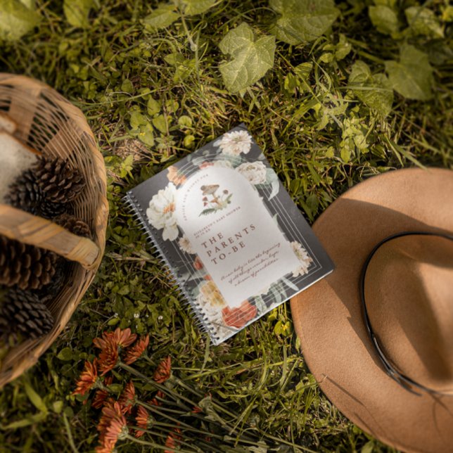 Boho Floral Musroom | Baby shower Livre d'invité (Créateur téléchargé)