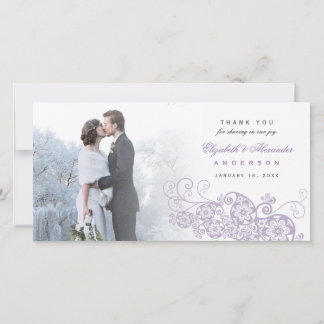 Boho Floral Paisley Mariage Merci Carte photo