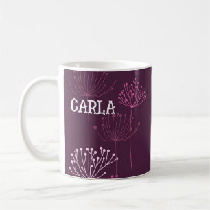 BOHO FLORAL PERSONNALISÉ CAFÉ MUG