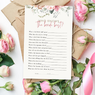 Boho Floral Qui Connaît Le Jeu De Fête des mariées