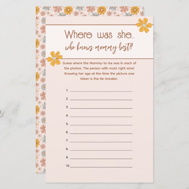 Boho Floral Qui Connaît Maman Meilleur Jeu D'Image (Devant / Derrière)