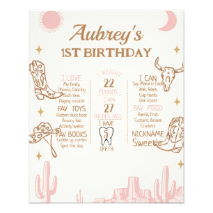 Boho Floral Safari Anniversaire Poster