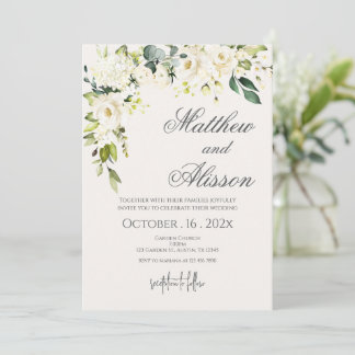 Boho Floral Wedding Invitation
