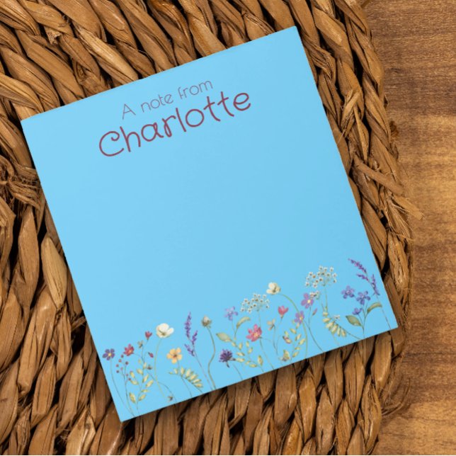 Boho Flore margueuse aquarelle turguoise Bloc-note (Créateur téléchargé)