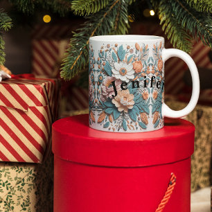 Boho Flowers 3D Mode Café Mug