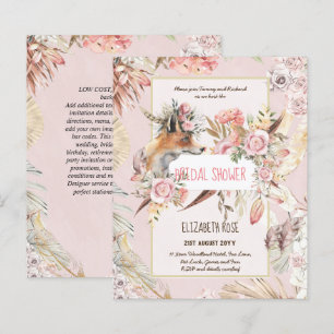 Boho FOX Mariage Fête des bois Plumes Floral