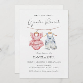 Boho Gender Reveal Invitation Neutral Baby