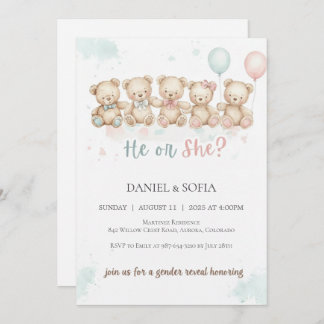 Boho Gender Reveal Invitation Neutral Baby