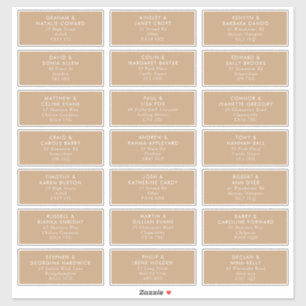 Boho Gentle Mariage Étiquettes de adresse invités
