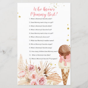 Boho Glace Floral Qui Connaît Mommy Meilleur Jeu