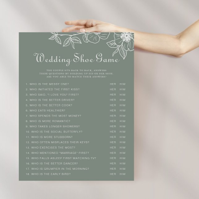 Boho Green Destination Floral Mariage jeu de chaus (Créateur téléchargé)