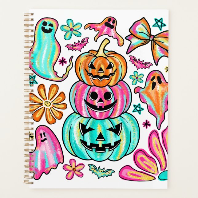 Boho Halloween Citrouille Ghost (Devant)