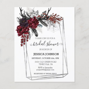 Boho Halloween Floral Mariage Shower Aquarelle