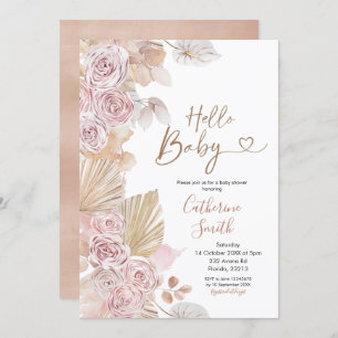 Boho Hello Baby Baby shower Invitation