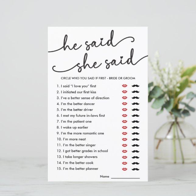 Boho Il A Dit Qu'Elle A Dit Fête des mariées Game (Debout devant)