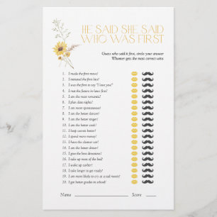 Boho Il A Dit Qu'Elle A Dit Sunflower Fête des mar