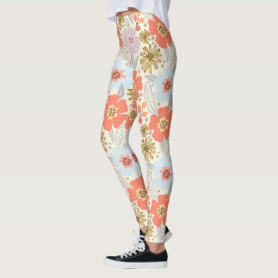 Boho Inspiré Flore Pattern Leggings