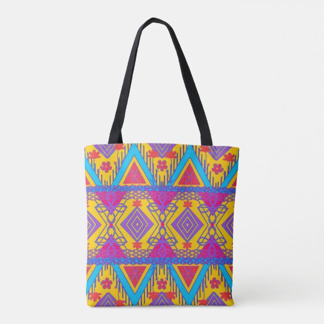 Boho Island Tribal Summer Tote Bag (Dos)