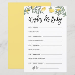 Boho Lemon Baby shower bien des souhaits pour la c