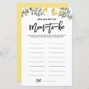 Boho Lemon Quel Âge Était Maman Photos Baby shower