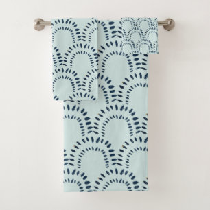 Boho Lignes Abstraites modernes Brushstrokes Aqua