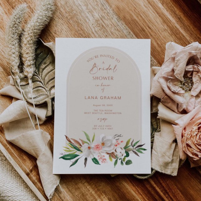 Boho Magnolia Invitation Fête des mariées Party L2 (Créateur téléchargé)
