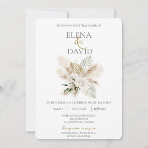 Boho mariage espagnol Invitation
