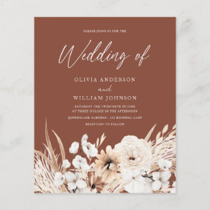 Boho Mariage Sur Une Invitation Budgétaire