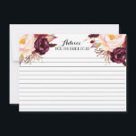 Boho Marsala Belles cartes de conseils floraux<br><div class="desc">Boho Marsala Belles cartes de conseils floraux</div>