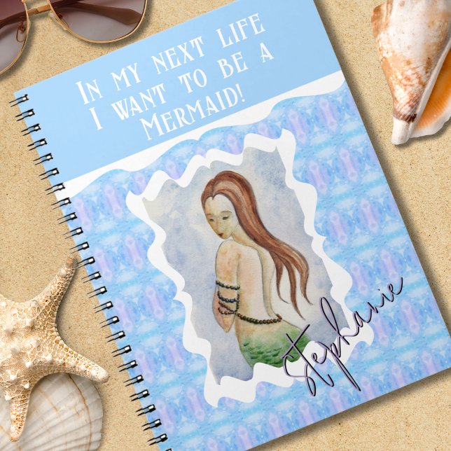 Boho Mermaid Imaginaire aquarelle Journal personna (Créateur téléchargé)