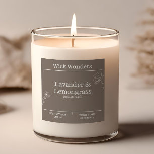 Boho minimaliste bougie faire Étiquette