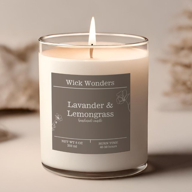 Boho minimaliste bougie faire Étiquette (Créateur téléchargé)