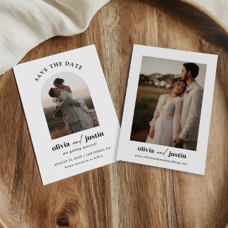 Boho minimaliste moderne Enregistrer la date Carte