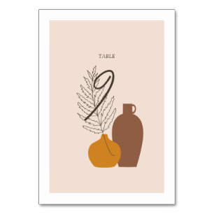 Boho Minimaliste Vases Mariage Numéro de la table
