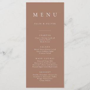 Boho Mocha Mousse Minimaliste Simple Plat Menu