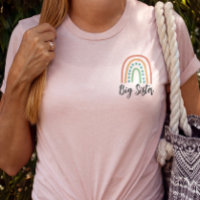 Boho moderne arc-en-ciel Big Soeur T-shirt