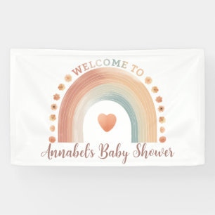 Boho moderne Baby shower arc-en-ciel bannière de b