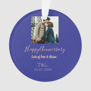 Boho moderne heureux anniversaire ajouter nom bleu