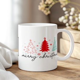 Boho moderne logo personnalisé Noël Mug cadeau
