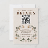 Boho moderne mariage folklorique RSVP détails QR C