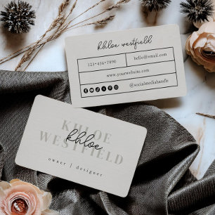 Boho Moderne Petit Carte de visite