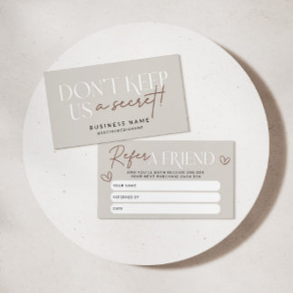 Boho Moderne Référer Une Carte Coupon De Réduction