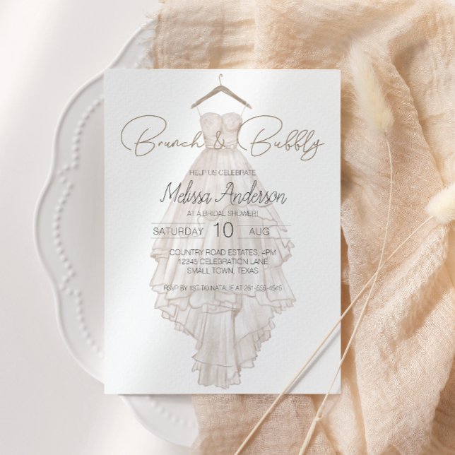 Boho moderne rose Élégant Floral Brunch nuptial (Créateur téléchargé)